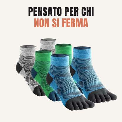CALZE RUNNING 5 DITA - PER PREVENIRE VESCICHE & SFREGAMENTI